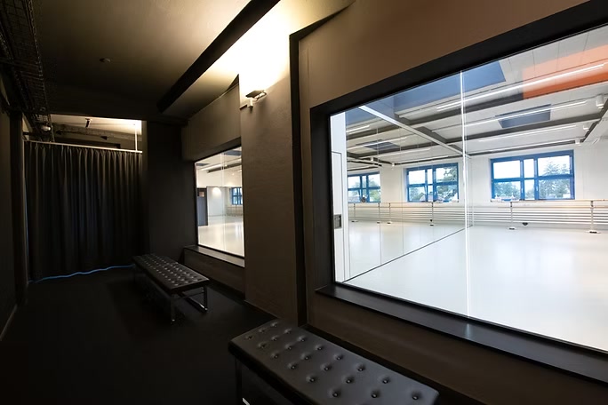 View from the lounge into the hall